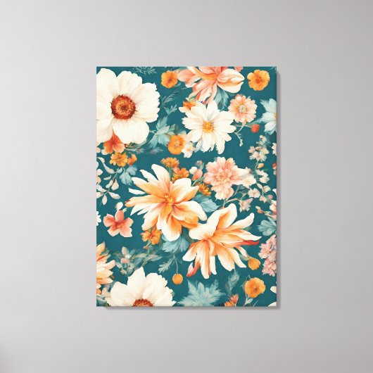 Verbazingwekkende delicate bloemen canvas afdruk (Voorkant)