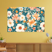 Verbazingwekkende delicate bloemen canvas afdruk (Insitu (Woonkamer))