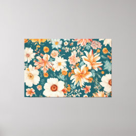 Verbazingwekkende delicate bloemen canvas afdruk