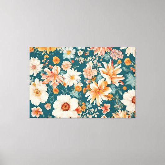 Verbazingwekkende delicate bloemen canvas afdruk (Voorkant)