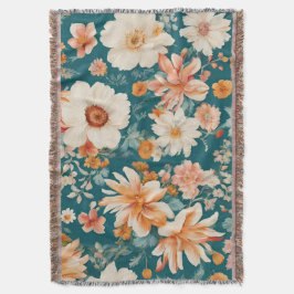 Verbazingwekkende delicate bloemen deken