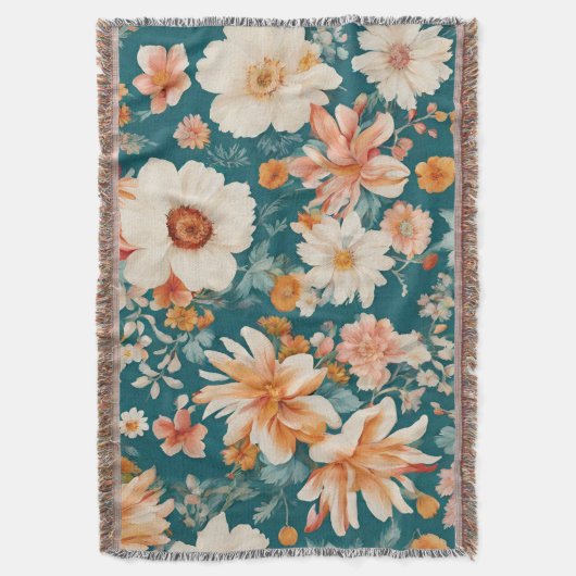 Verbazingwekkende delicate bloemen deken (Voorkant Verticaal)