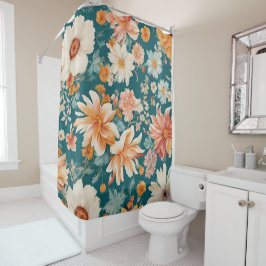 Verbazingwekkende delicate bloemen douchegordijn