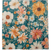 Verbazingwekkende delicate bloemen douchegordijn (Voorkant)