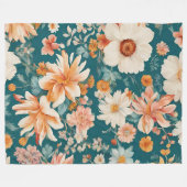 Verbazingwekkende delicate bloemen fleece deken (Voorkant (Horizontaal))