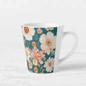 Verbazingwekkende delicate bloemen latte mok (Rechts)