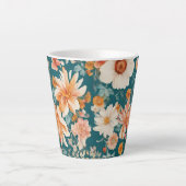 Verbazingwekkende delicate bloemen latte mok (Voorkant)