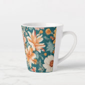 Verbazingwekkende delicate bloemen latte mok (Rechts)