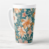 Verbazingwekkende delicate bloemen latte mok (Linkerhoek)