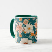 Verbazingwekkende delicate bloemen mok (Voorkant links)