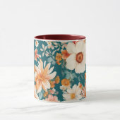 Verbazingwekkende delicate bloemen mok (Midden)