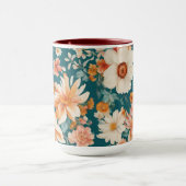 Verbazingwekkende delicate bloemen mok (Midden)