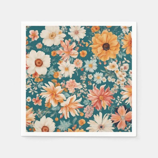 Verbazingwekkende delicate bloemen servet (Voorkant)