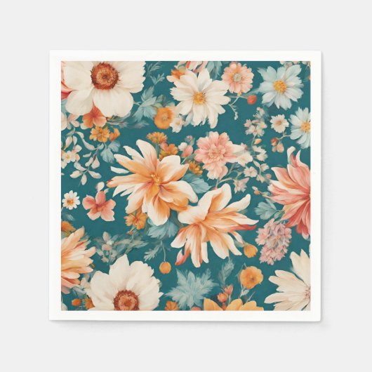 Verbazingwekkende delicate bloemen servet (Voorkant)