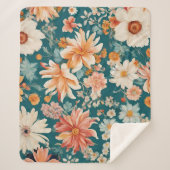 Verbazingwekkende delicate bloemen sherpa deken (Voorkant)