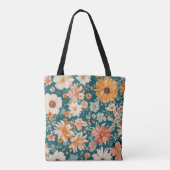 Verbazingwekkende delicate bloemen tote bag (Achterkant)