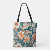 Verbazingwekkende delicate bloemen tote bag (Achterkant)