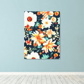 Verbazingwekkende delicate witte en weelderige rod canvas afdruk (Insitu (Houten vloer))