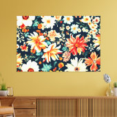 Verbazingwekkende delicate witte en weelderige rod canvas afdruk (Insitu (Woonkamer))