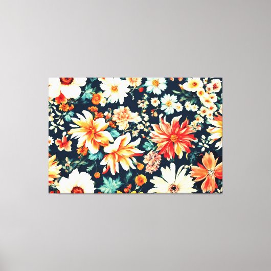 Verbazingwekkende delicate witte en weelderige rod canvas afdruk (Voorkant)