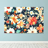 Verbazingwekkende delicate witte en weelderige rod canvas afdruk (Insitu (Houten vloer))