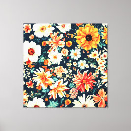 Verbazingwekkende delicate witte en weelderige rod canvas afdruk