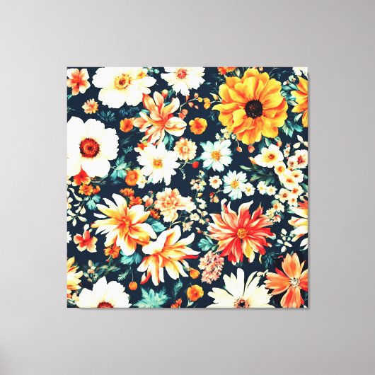 Verbazingwekkende delicate witte en weelderige rod canvas afdruk (Voorkant)