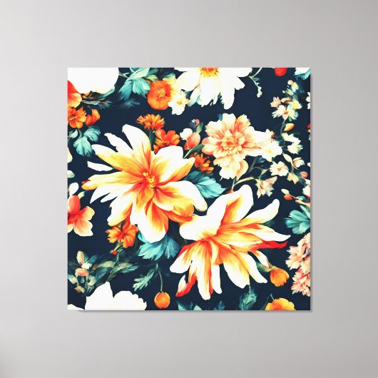 Verbazingwekkende delicate witte en weelderige rod canvas afdruk (Voorkant)