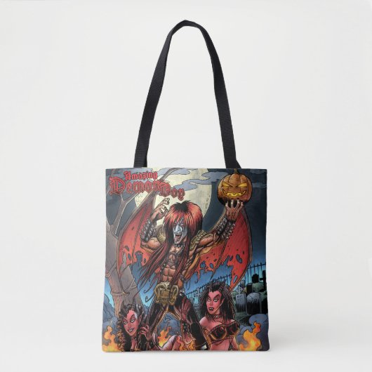Verbazingwekkende Demon Boy Art Canvas tas (Voorkant)