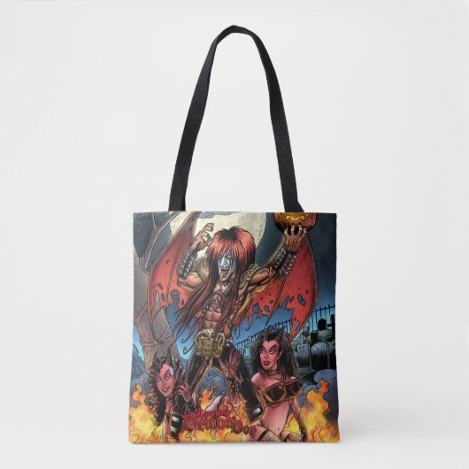 Verbazingwekkende Demon Boy Art Tote Bag (Voorkant)