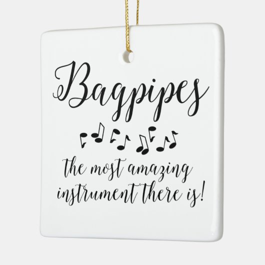 Verbazingwekkende doedelzak keramisch ornament (Links)