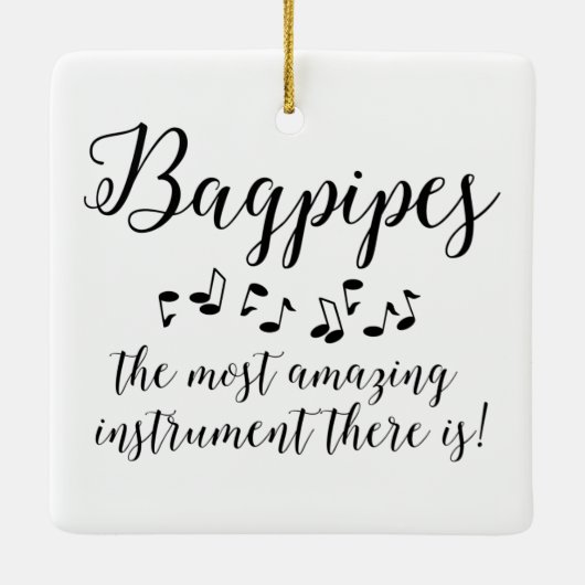 Verbazingwekkende doedelzak keramisch ornament (Achterkant)