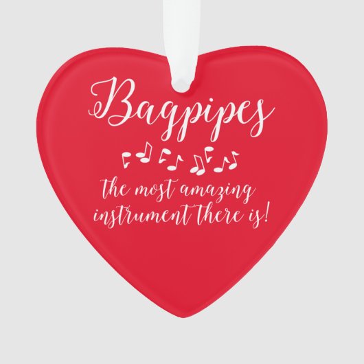 Verbazingwekkende doedelzak ornament (voorkant)