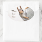 Verbazingwekkende eekhoorn ovale sticker (Tas)