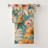 Verbazingwekkende Elegante Zomerbloemen Bad Handdoek (Insitu)