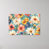 Verbazingwekkende Elegante Zomerbloemen Canvas Afdruk (Voorkant)