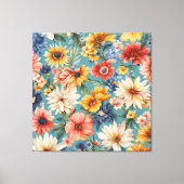 Verbazingwekkende Elegante Zomerbloemen Canvas Afdruk (Voorkant)