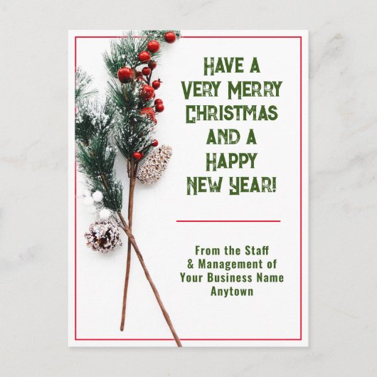 Verbazingwekkende en stijlvolle kerst van het bedr feestdagenkaart (Voorkant)