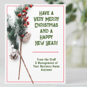 Verbazingwekkende en stijlvolle kerst van het bedr feestdagenkaart