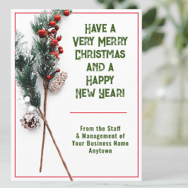 Verbazingwekkende en stijlvolle kerst van het bedr feestdagenkaart