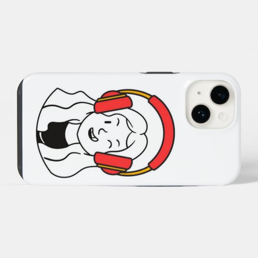 Verbazingwekkende funky kunst illustratie op iPhone hoesje (Achterkant horizontaal)