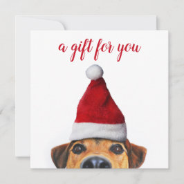 Verbazingwekkende Funny Dog met Santa Hat-kaartje
