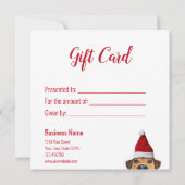 Verbazingwekkende Funny Dog met Santa Hat-kaartje (Achterkant)