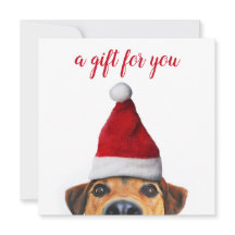 Verbazingwekkende Funny Dog met Santa Hat-kaartje