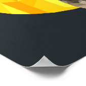 Verbazingwekkende geometrische Volle Maan Wolf Pos Poster (Hoek)