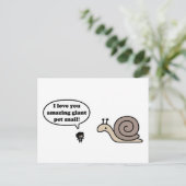 Verbazingwekkende Giant Pet Snail Briefkaart (Staand voorkant)