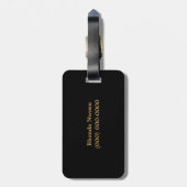 Verbazingwekkende Giraffes Zwart en Bruin Bagagelabel (Achterkant verticaal)