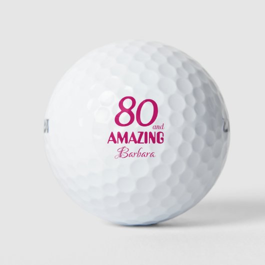Verbazingwekkende golf verjaardag 80 jaar golfer c golfballen (Voorkant)