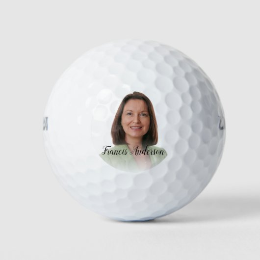 Verbazingwekkende Golfer Monogram Elegante Foto Go Golfballen (Voorkant)