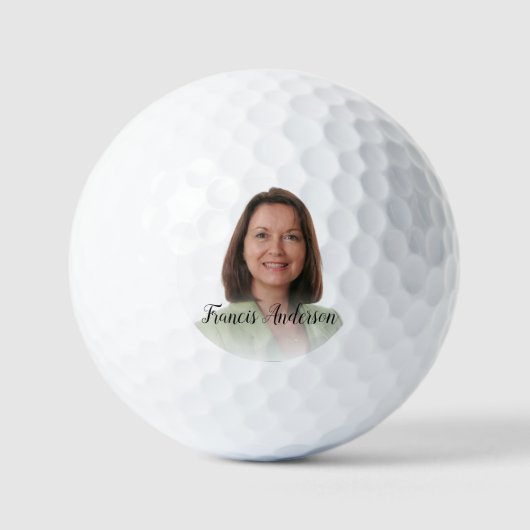 Verbazingwekkende Golfer Monogram Elegante Foto Go Golfballen (Voorkant)